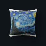 The Starry Night 1889 by Vincent van Gogh Cushion<br><div class="desc">Vincent Willem van Gogh (Dutch: [ˈvɪnsɛnt ˈʋɪləɱ vɑŋ ˈɣɔx] (listen);[note 1] 30 March 1853 – 29 July 1890) was a Dutch Post-Impressionist painter who posthumously became one of the most famous and influential figures in the history of Western art. In a decade, he created about 2, 100 artworks, including around...</div>