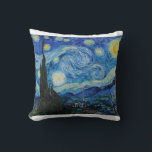 The Starry Night 1889 by Vincent van Gogh Cushion<br><div class="desc">Vincent Willem van Gogh (Dutch: [ˈvɪnsɛnt ˈʋɪləɱ vɑŋ ˈɣɔx] (listen);[note 1] 30 March 1853 – 29 July 1890) was a Dutch Post-Impressionist painter who posthumously became one of the most famous and influential figures in the history of Western art. In a decade, he created about 2, 100 artworks, including around...</div>