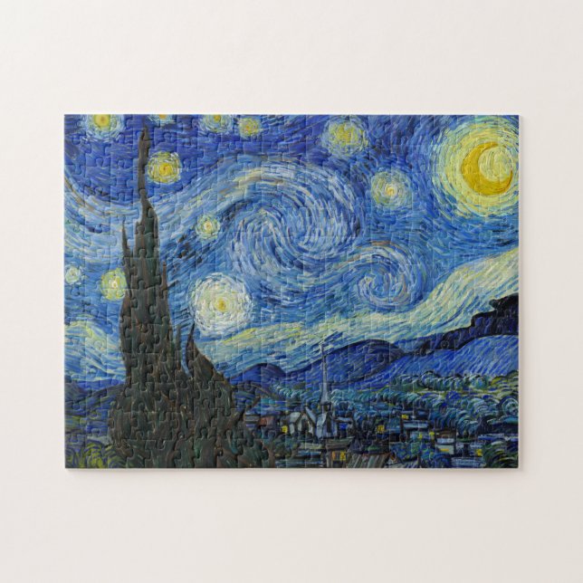 The Starry Night, 1889 by Vincent van Gogh Jigsaw Puzzle (Horizontal)
