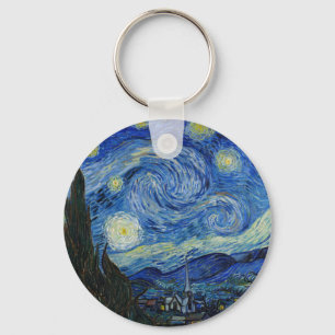 The Starry Night, 1889 by Vincent van Gogh Key Ring