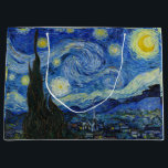 The Starry Night, 1889 by Vincent van Gogh Large Gift Bag<br><div class="desc">The Starry Night,  1889 by Vincent van Gogh. It depicts the view from the east-facing window of his asylum room at Saint-Rémy-de-Provence,  just before sunrise,  with the addition of an imaginary village.</div>