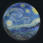 The Starry Night, 1889 by Vincent van Gogh Paper Plate<br><div class="desc">The Starry Night,  1889 by Vincent van Gogh. It depicts the view from the east-facing window of his asylum room at Saint-Rémy-de-Provence,  just before sunrise,  with the addition of an imaginary village.</div>