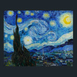 The Starry Night 1889 by Vincent van Gogh Poster<br><div class="desc">Vincent Willem van Gogh (Dutch: [ˈvɪnsɛnt ˈʋɪləɱ vɑŋ ˈɣɔx] (listen);[note 1] 30 March 1853 – 29 July 1890) was a Dutch Post-Impressionist painter who posthumously became one of the most famous and influential figures in the history of Western art. In a decade, he created about 2, 100 artworks, including around...</div>