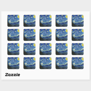 The Starry Night, 1889 by Vincent van Gogh Square Sticker