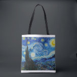 The Starry Night 1889 by Vincent van Gogh Tote Bag<br><div class="desc">Vincent Willem van Gogh (Dutch: [ˈvɪnsɛnt ˈʋɪləɱ vɑŋ ˈɣɔx] (listen);[note 1] 30 March 1853 – 29 July 1890) was a Dutch Post-Impressionist painter who posthumously became one of the most famous and influential figures in the history of Western art. In a decade, he created about 2, 100 artworks, including around...</div>