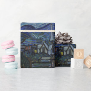 The Starry Night[1889] by Vincent van Gogh   Wrapping Paper