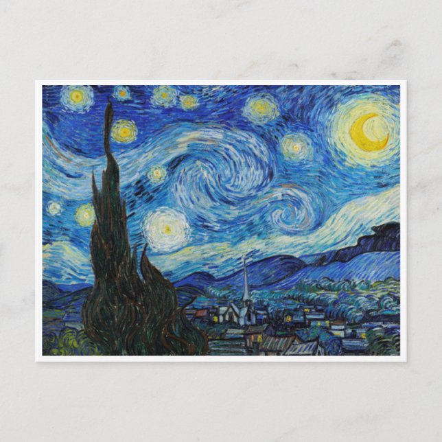 The Starry Night (1889) Postcard (Front)