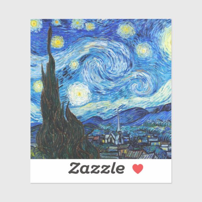 The Starry Night (1889) Vincent Van Gogh art Vinyl (Sheet)