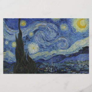 The Starry Night 1889 Vincent van Gogh Stationery