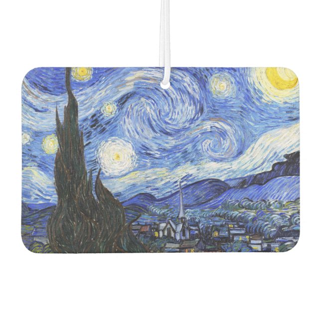 The Starry Night by Van Gogh Car Air Freshener (Front)
