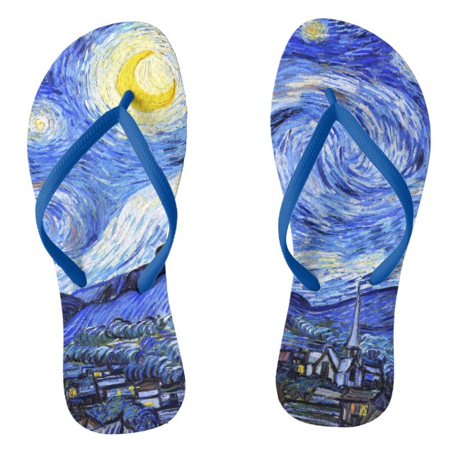The Starry Night by Van Gogh Jandals (Footbed)