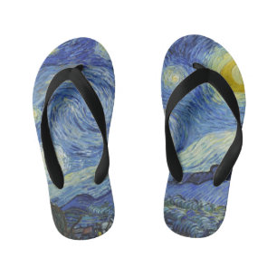 The Starry Night by Van Gogh Kid's Jandals