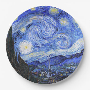 The Starry Night by Van Gogh Paper Plate