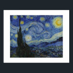 The Starry Night by Van Gogh Poster<br><div class="desc">This version leaves a white border, suitable for adding a matting and a frame. About the Work The Starry Night Starry Night (Dutch: De sterrennacht) is a painting by the Dutch post-impressionist artist Vincent van Gogh. Painted in June 1889, it depicts the view outside of his sanitorium room window at...</div>