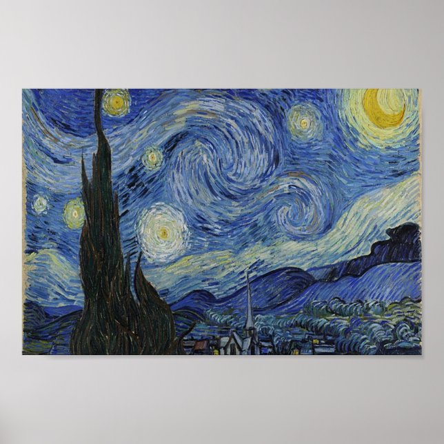 The Starry Night by Van Gogh Poster (Front)