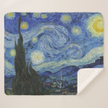 The Starry Night by Van Gogh Sherpa Blanket<br><div class="desc">Please visit my store for more interesting design and more colour choice =>  zazzle.com/iwheels*</div>