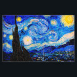The Starry Night by Vincent Van Gogh<br><div class="desc">Vincent Van Gogh The Starry Night. This is an old masterpiece from the dutch master painter Vincent Van Gogh.This fine art landscape painting has beautiful,  vibrant,  saturated colour. Vincent Van Gogh was a dutch post impressionist painter. This image is in the public domain</div>