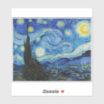 "THE STARRY NIGHT" BY VINCENT VAN GOGH ART STICKER<br><div class="desc">"THE STARRY NIGHT 1889" BY VINCENT VAN GOGH ART TRANSPARENT STICKER</div>