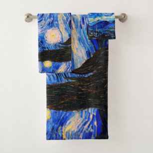 The Starry Night by Vincent Van Gogh Bath Towel Set