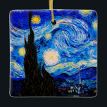 The Starry Night by Vincent Van Gogh Ceramic Ornament<br><div class="desc">Vincent Van Gogh The Starry Night. This is an old masterpiece from the dutch master painter Vincent Van Gogh.This fine art landscape painting has beautiful,  vibrant,  saturated color. Vincent Van Gogh was a dutch post impressionist painter. This image is in the public domain</div>