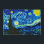 The Starry Night by Vincent Van Gogh  Doormat<br><div class="desc">Vincent Van Gogh The Starry Night. This is an old masterpiece from the dutch master painter Vincent Van Gogh.This fine art landscape painting has beautiful,  vibrant,  saturated colour. Vincent Van Gogh was a dutch post impressionist painter. This image is in the public domain</div>