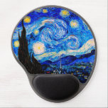 The Starry Night by Vincent Van Gogh Gel Mouse Pad<br><div class="desc">Vincent Van Gogh The Starry Night. This is an old masterpiece from the dutch master painter Vincent Van Gogh.This fine art landscape painting has beautiful,  vibrant,  saturated colour. Vincent Van Gogh was a dutch post impressionist painter. This image is in the public domain</div>