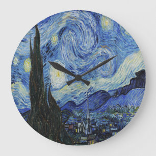 The Starry Night by Vincent Van Gogh Large Clock