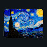 The Starry Night by Vincent Van Gogh Magnet<br><div class="desc">Vincent Van Gogh The Starry Night. This is an old masterpiece from the dutch master painter Vincent Van Gogh.This fine art landscape painting has beautiful,  vibrant,  saturated colour. Vincent Van Gogh was a dutch post impressionist painter. This image is in the public domain</div>