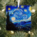 The Starry Night by Vincent Van Gogh Metal Tree Decoration<br><div class="desc">Vincent Van Gogh The Starry Night. This is an old masterpiece from the dutch master painter Vincent Van Gogh.This fine art landscape painting has beautiful,  vibrant,  saturated colour. Vincent Van Gogh was a dutch post impressionist painter. This image is in the public domain</div>
