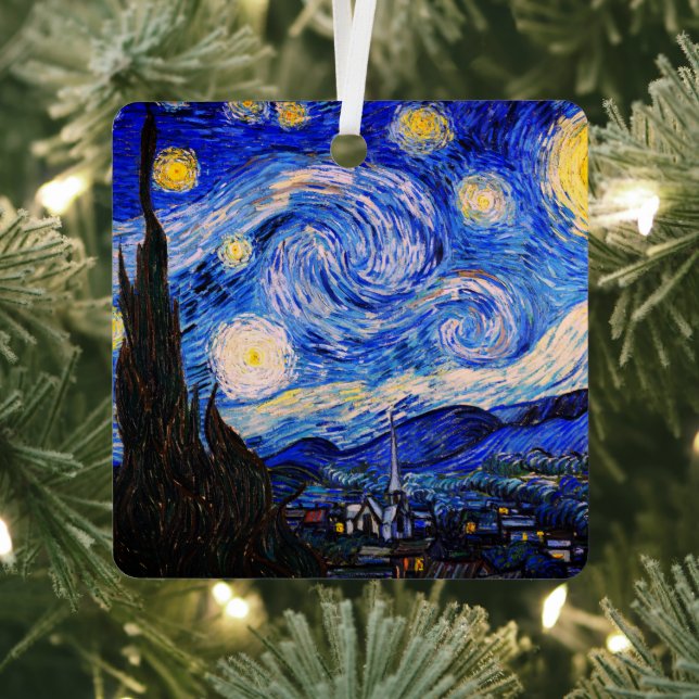 The Starry Night by Vincent Van Gogh Metal Tree Decoration (Insitu)