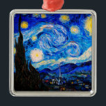 The Starry Night by Vincent Van Gogh Metal Tree Decoration<br><div class="desc">Vincent Van Gogh The Starry Night. This is an old masterpiece from the dutch master painter Vincent Van Gogh.This fine art landscape painting has beautiful,  vibrant,  saturated colour. Vincent Van Gogh was a dutch post impressionist painter. This image is in the public domain</div>