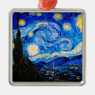 The Starry Night by Vincent Van Gogh Metal Tree Decoration