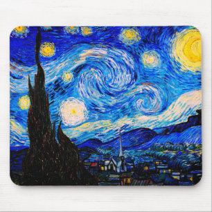The Starry Night by Vincent Van Gogh Mouse Pad