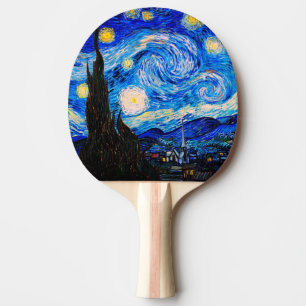 The Starry Night by Vincent Van Gogh  Ping Pong Paddle