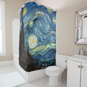 The Starry Night by Vincent Van Gogh Shower Curtain