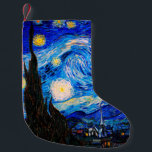 The Starry Night by Vincent Van Gogh Small Christmas Stocking<br><div class="desc">Vincent Van Gogh The Starry Night. This is an old masterpiece from the dutch master painter Vincent Van Gogh.This fine art landscape painting has beautiful,  vibrant,  saturated colour. Vincent Van Gogh was a dutch post impressionist painter. This image is in the public domain</div>