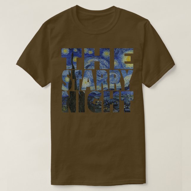 The Starry Night by Vincent Van Gogh Tet Art1141 T-Shirt (Design Front)