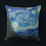 The Starry Night by Vincent Van Gogh Throw Pillow<br><div class="desc">Colourful design of The Starry Night by Vincent Van Gogh is perfect for Fine Arts enthusiasts,  museum fans,  Art students and Art Teachers.  It can be also given as a birthday or holiday gift to your Best friend,  relative,  boyfriend or girlfriend who also loves Fine Art.</div>