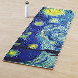 The Starry Night by Vincent Van Gogh Yoga Mat<br><div class="desc">Vincent Van Gogh The Starry Night. This is an old masterpiece from the dutch master painter Vincent Van Gogh.This fine art landscape painting has beautiful,  vibrant,  saturated color. Vincent Van Gogh was a dutch post impressionist painter. This image is in the public domain</div>