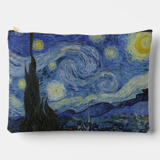 The Starry Night, oil painting, Vincent Van Gogh Accessory Pouch