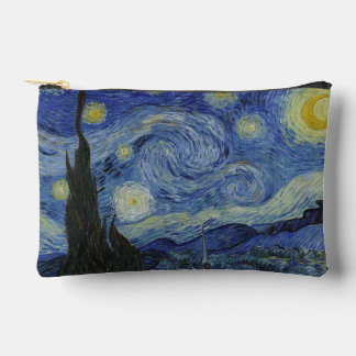 The Starry Night, oil painting, Vincent Van Gogh Accessory Pouch