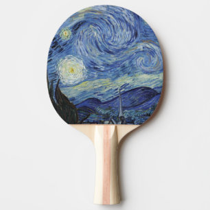 The Starry Night Ping Pong Paddle