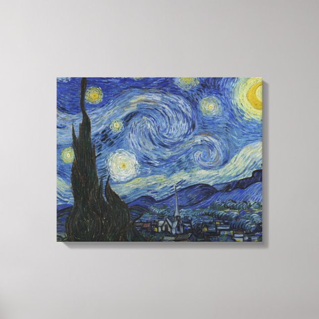 The Starry Night - Van Gogh (1888) Canvas Print (Front)