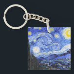 The Starry Night Van Gogh Key Ring<br><div class="desc">Oil painting by the Dutch master Vincent Van Gogh(1853-1890) Probably his most famous painting, Van Gogh painted 'The Starry Night' in 1889 from memory while in an asylum in France where he checked himself in for depression.The scene depicts the view from his bedroom window. In the painting there is the...</div>