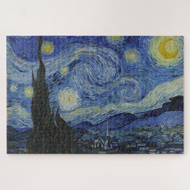 The Starry Night (Vincent van Gogh) (Famous Art) Jigsaw Puzzle (Horizontal)