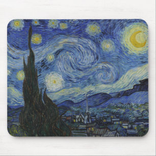 The Starry Night (Vincent van Gogh) (Famous Art) Mouse Pad