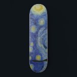 The Starry Night (Vincent van Gogh) (Famous Art) Skateboard<br><div class="desc">This design features a famous painting by the Dutch Post-Impressionist painter Vincent van Gogh (1853–1890). It depicts the view from the east-facing window of his asylum room at Saint-Rémy-de-Provence, just before sunrise; van Gogh also added an imaginary village to the scene. "The Starry Night" is one of the most recognised...</div>