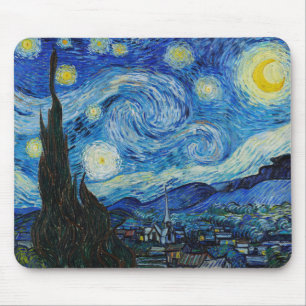The Starry Night - Vincent Van Gogh Mouse Pad