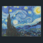 The Starry Night - Vincent Van Gogh Notepad<br><div class="desc">View from the psychiatric hospital at Saint-Rémy-de-Provence (France),  just before sunrise,  with addition of an imaginary village. Oil on canvas (1889) by Dutch painter Vincent van Gogh.</div>