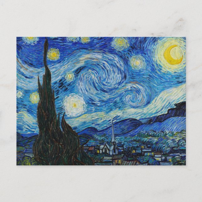 The Starry Night - Vincent Van Gogh Postcard (Front)